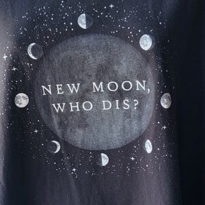 New Moon Who Dis Astrology Moon Phase Tee Shirt Unisex Medium